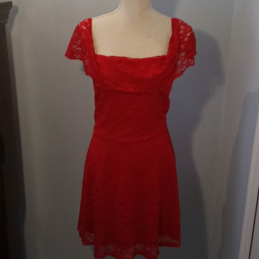 Charlotte Russe Red Lace Dress